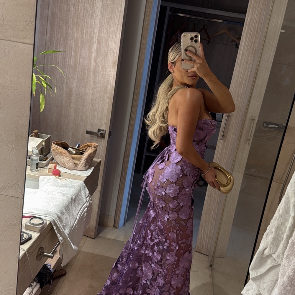 Bronx and Banco Purple Floral Maxi Dress - Picture 5 of 5